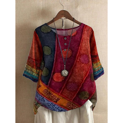 Lisa | Farverig boheme-top