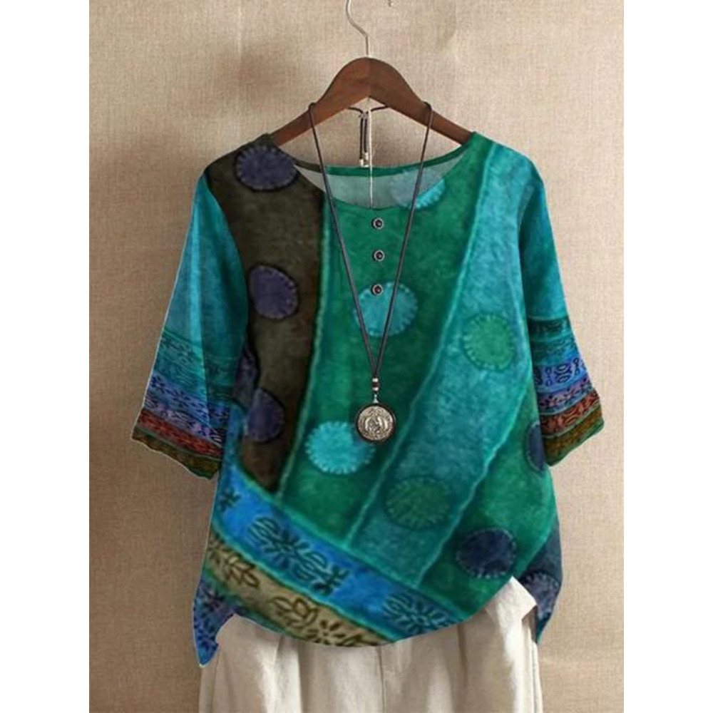 Lisa | Farverig boheme-top