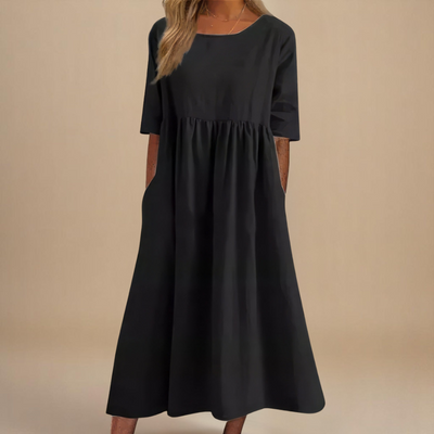 Mia | Elegant bomuldskjole med flot pasform