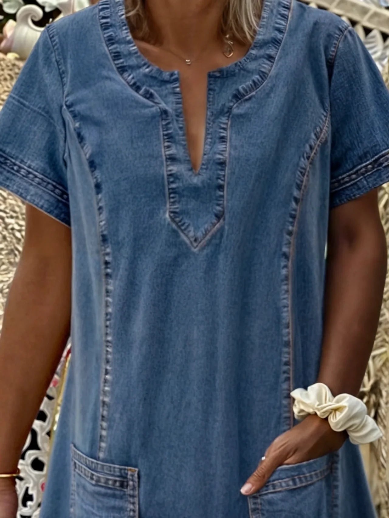 Monica | Blød Denim Kjole
