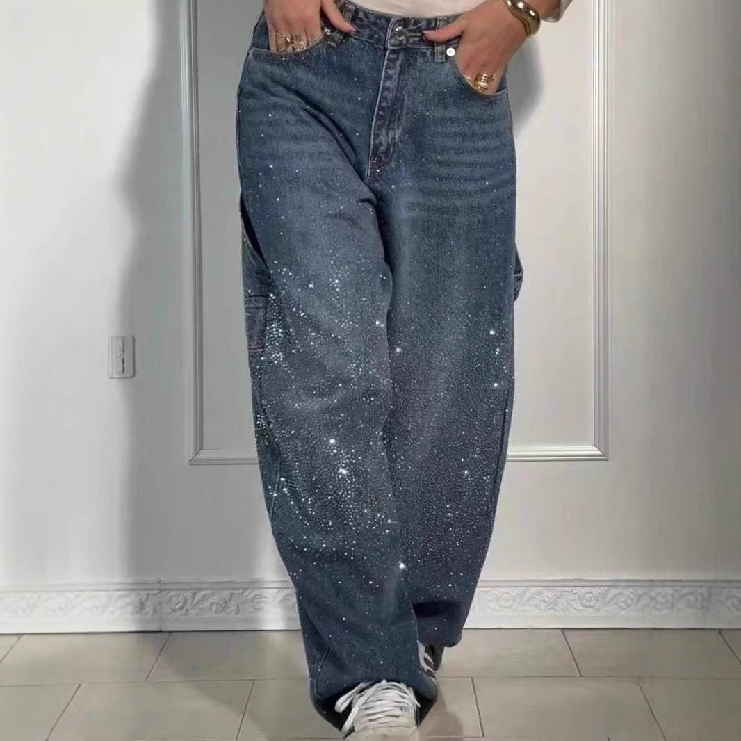 Loka  | Trendy stjerneklare denimcargobukser