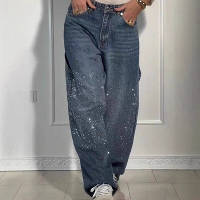 Loka  | Trendy stjerneklare denimcargobukser