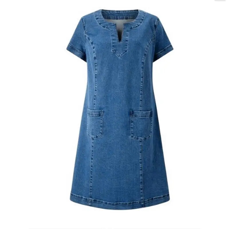 Monica | Blød Denim Kjole