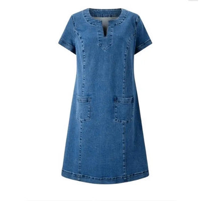 Monica | Blød Denim Kjole