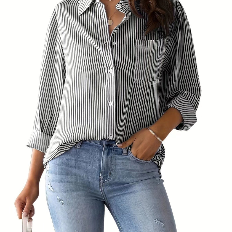 Selena | Elegant bluse i bomuld med løs pasform