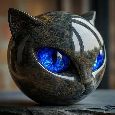 Simba | Mystisk skulptur af sort kattehoved